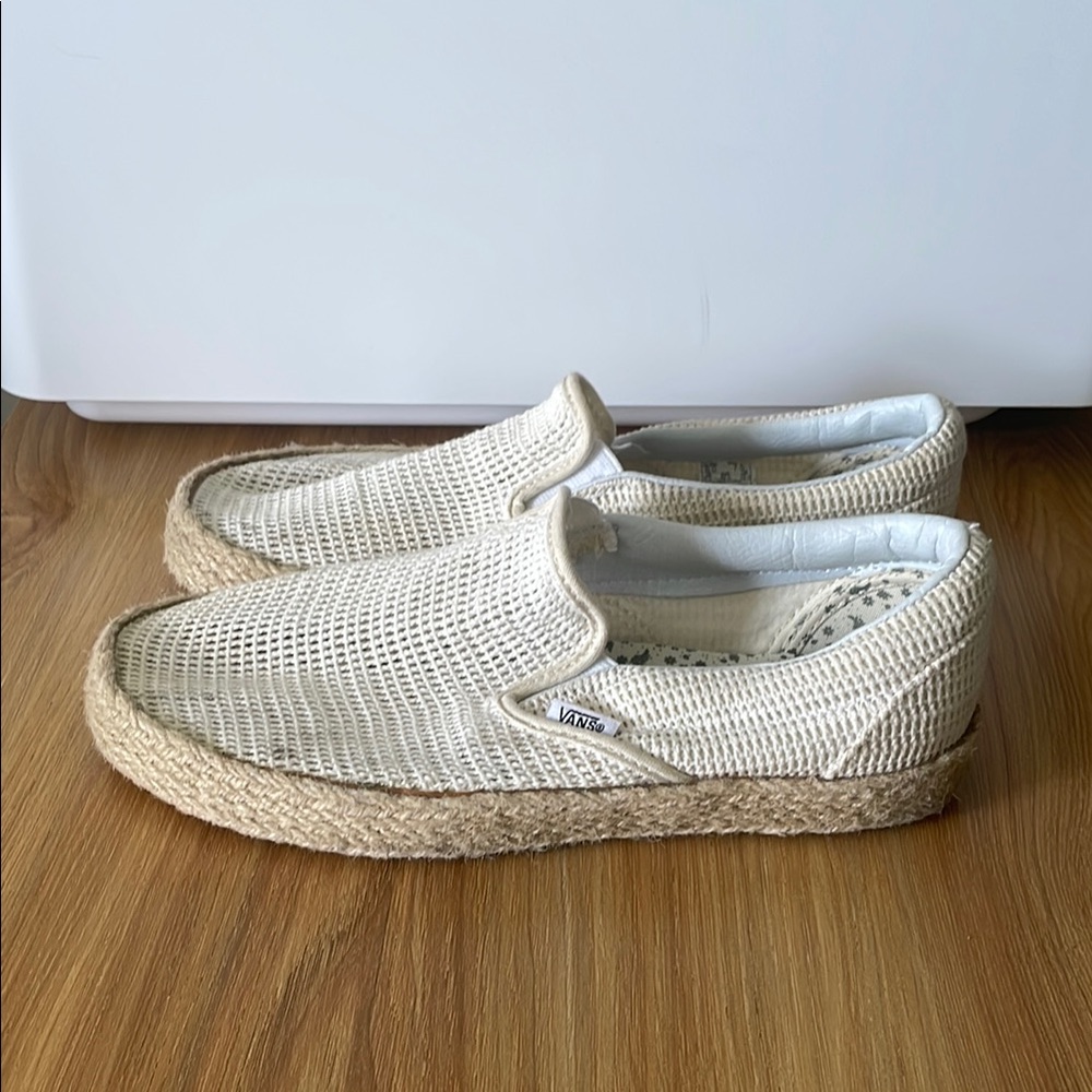 Vans Woven Slip-On Shoes with Tan Sole